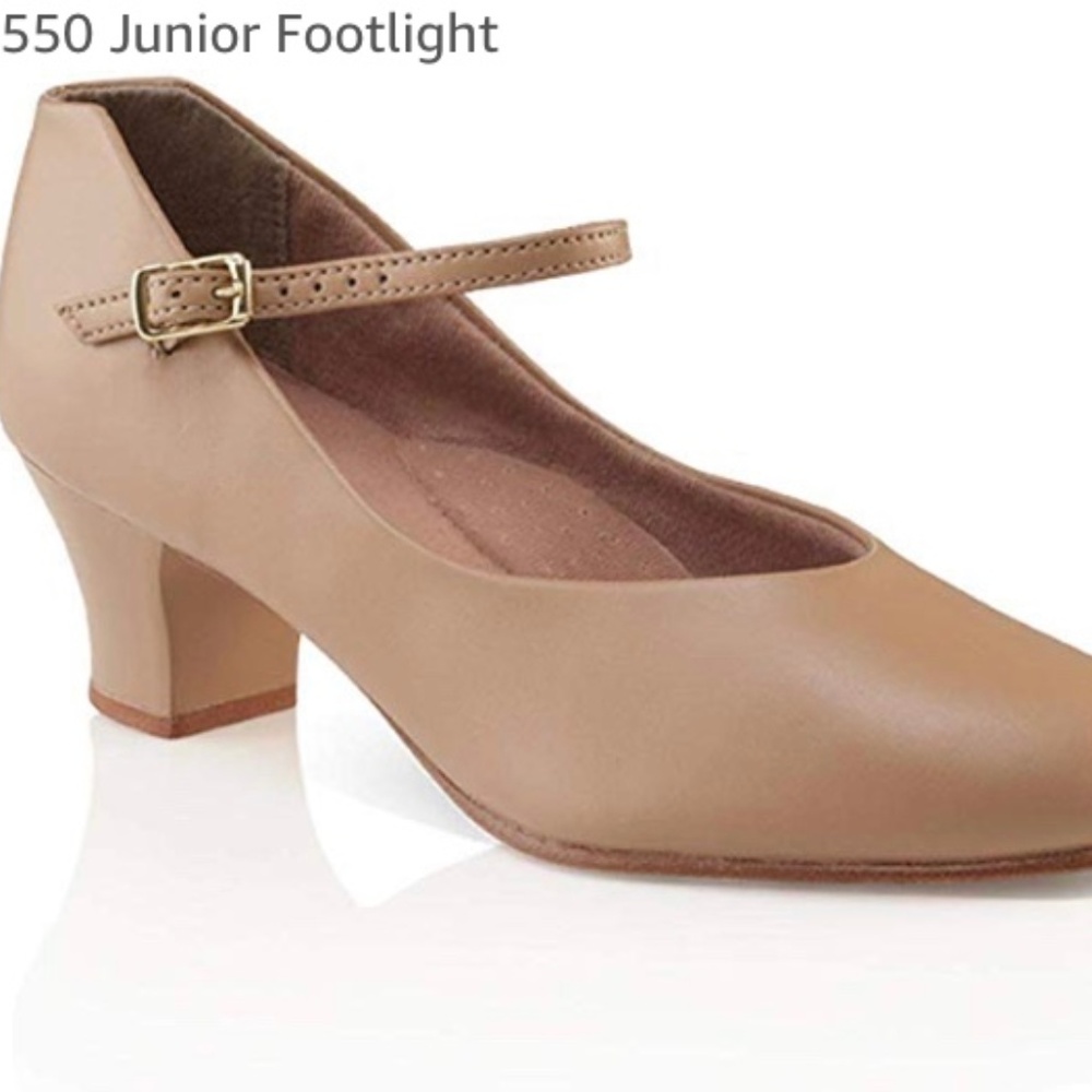Capezio Character Dress Shoe Pump Heels Carmel Tan